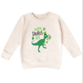 thumbnail image 1 of Bump and Beyond Designs St. Patrick's Day Shirt for Boys, Lucky Saurus-rex Sweatshirt (Natural 3T), 1 of 4
