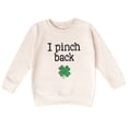 thumbnail image 1 of Bump and Beyond Designs St. Patrick's Day Shirt for Girls and Boys, Glitter Shamrock I Pinch Back Sweatshirt (Natural 7), 1 of 4