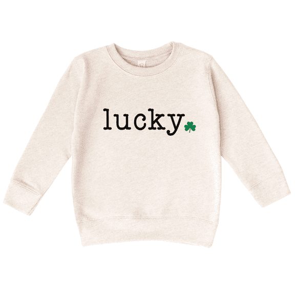 Bump and Beyond Designs Toddler St. Patrick's Day Shirt, Lucky Sweatshirt (Natural 2T)