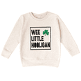thumbnail image 1 of Bump and Beyond Designs Wee Little Hooligan, Toddler St. Patrick's Day Sweatshirt (Natural 3T), 1 of 4