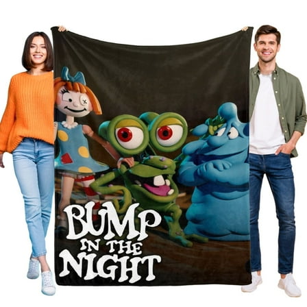 Bump in the Night Blanket Flannel Soft Sofa Bed Couch Throw Kids Birthday Gift