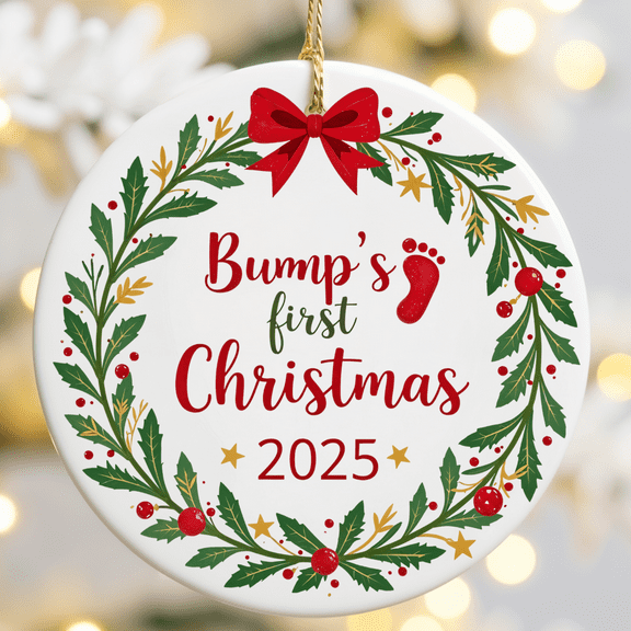 Ornaments by Design – Parents to Be Christmas Gift – 3 Inch Ceramic Ornament
