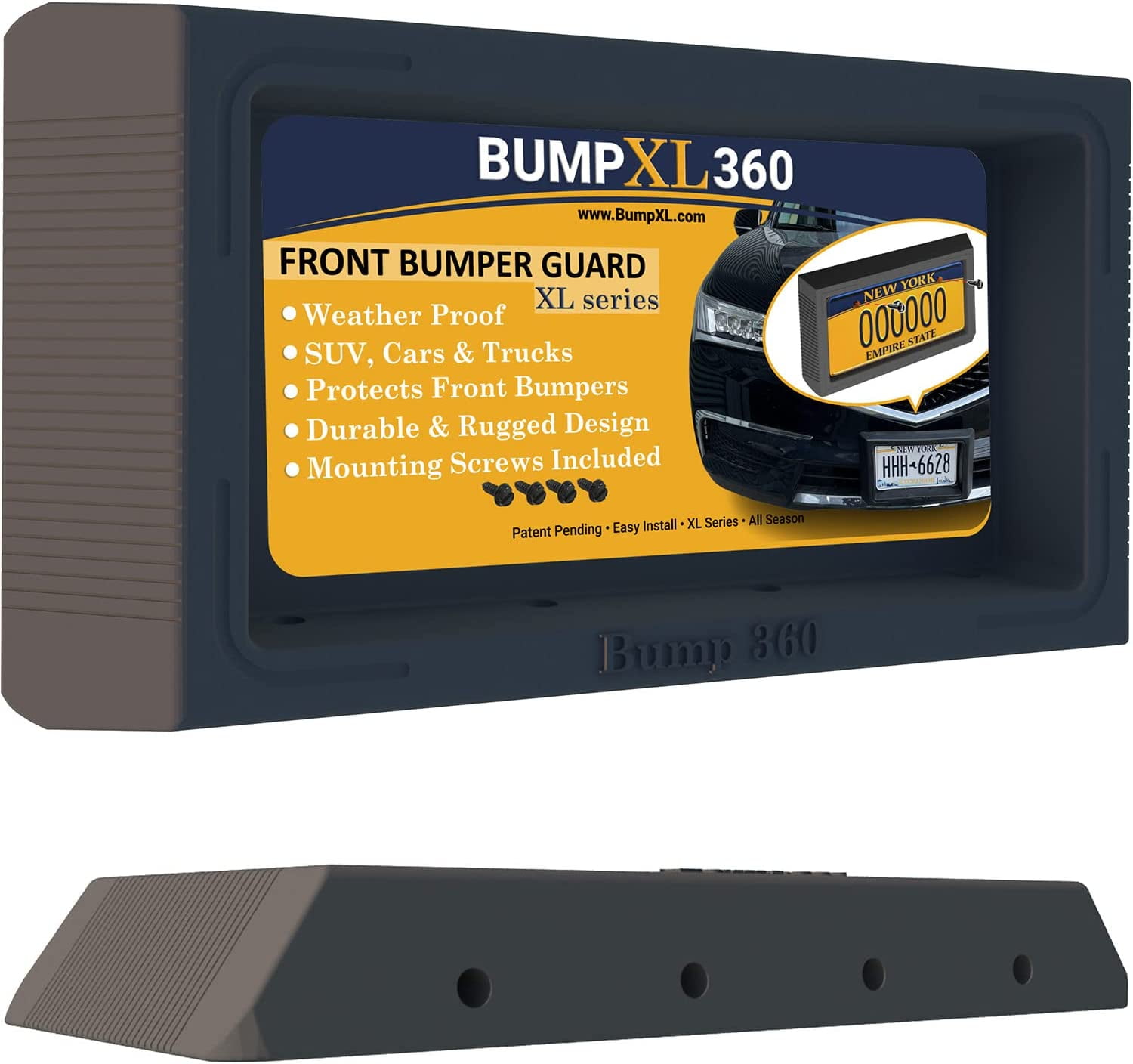 BumpXL Front License Plate Bumper Guard protector XL Bump Protection