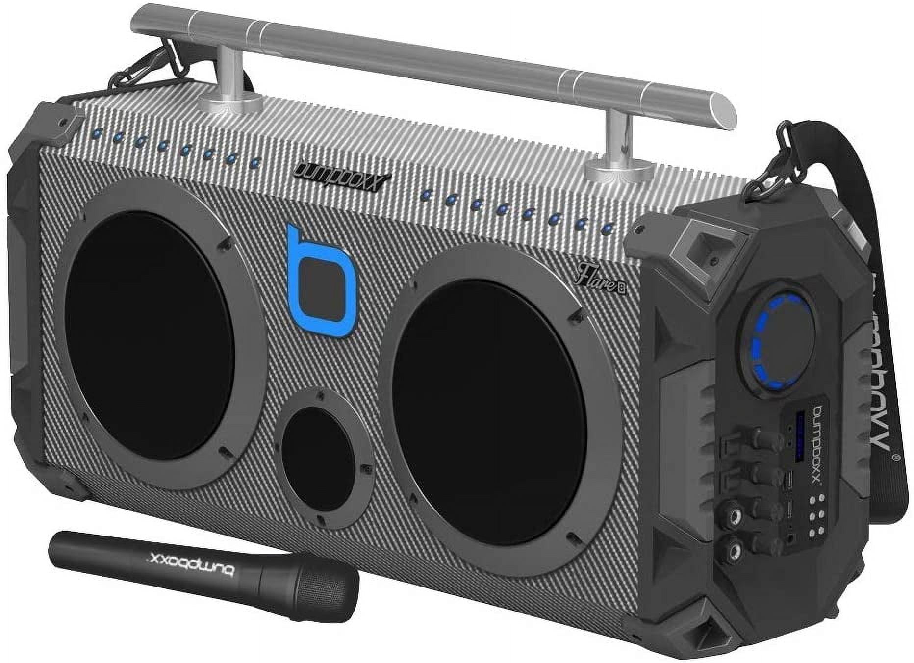 Bumpboxx Bluetooth Boombox Flare8 Black | Retro Boombox with