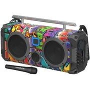 Bumpboxx Bluetooth Boombox Flare8 NYC Graffiti | Retro Boombox with Bluetooth Speaker | Rechargeable Bluetooth Speaker