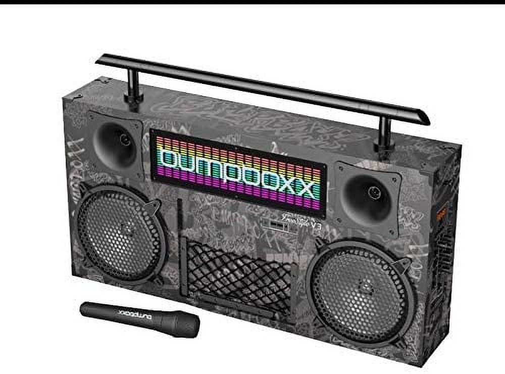 Bumpboxx Bluetooth Boombox Freestyle V3s Black Graffiti BBG