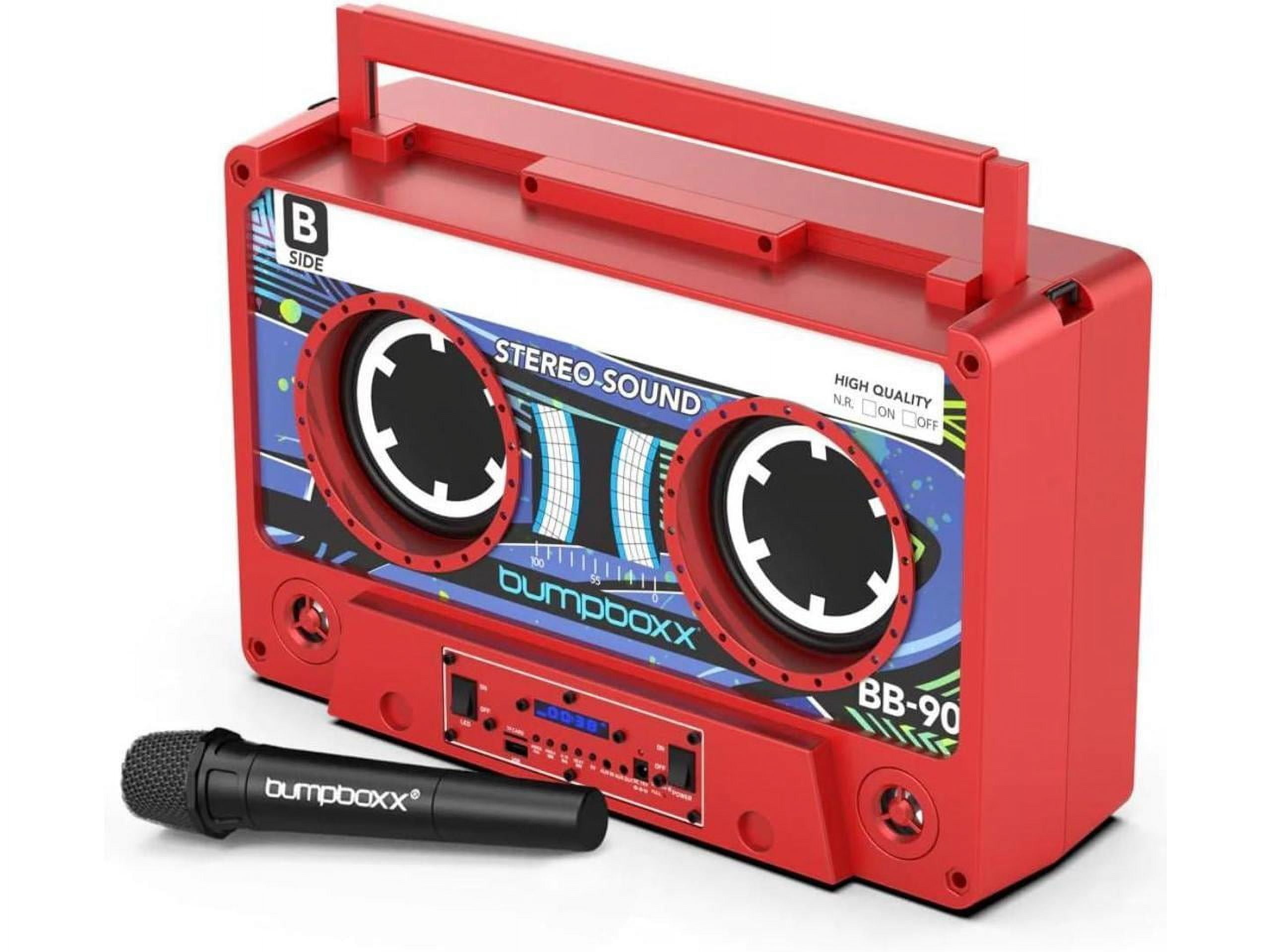 Electric Red Retro Cassette Bluetooth Boombox Speaker