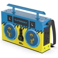 thumbnail image 1 of Bumpboxx Bluetooth Speaker Retro Boombox, Yellow and Blue, 1 of 6