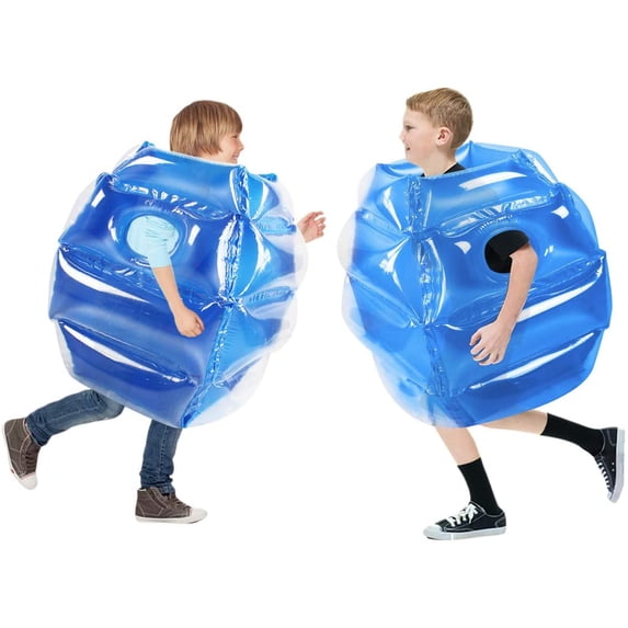 Bumper Balls 1 Pack 36-inch PVC Inflatable Sumo Ball Durable Body Bubble Soccer Giant Human Hamster Knocker Body Zorb Ball for Kids and Adults (Blue,Square)