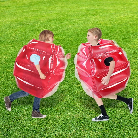 Bumper Balls 1 Pack 36-inch PVC Inflatable Sumo Ball Durable Body Bubble Soccer Giant Human Hamster Knocker Body Zorb Ball for Kids and Adults (Red,Square)