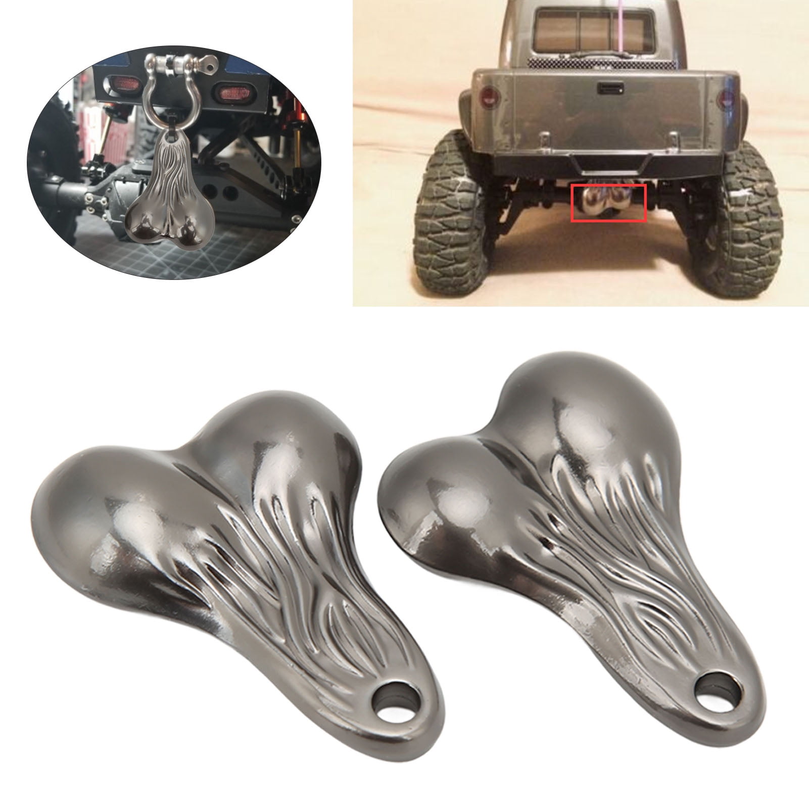 Bumper Balls Bull Nuts Car Decoration Hanging Truck Balls Nuts for 1/10