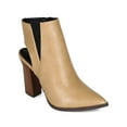 thumbnail image 1 of Bumper CK94 Women Leatherette Pointy Toe Cut Out Back Chunky Heel Ankle Bootie, 1 of 5