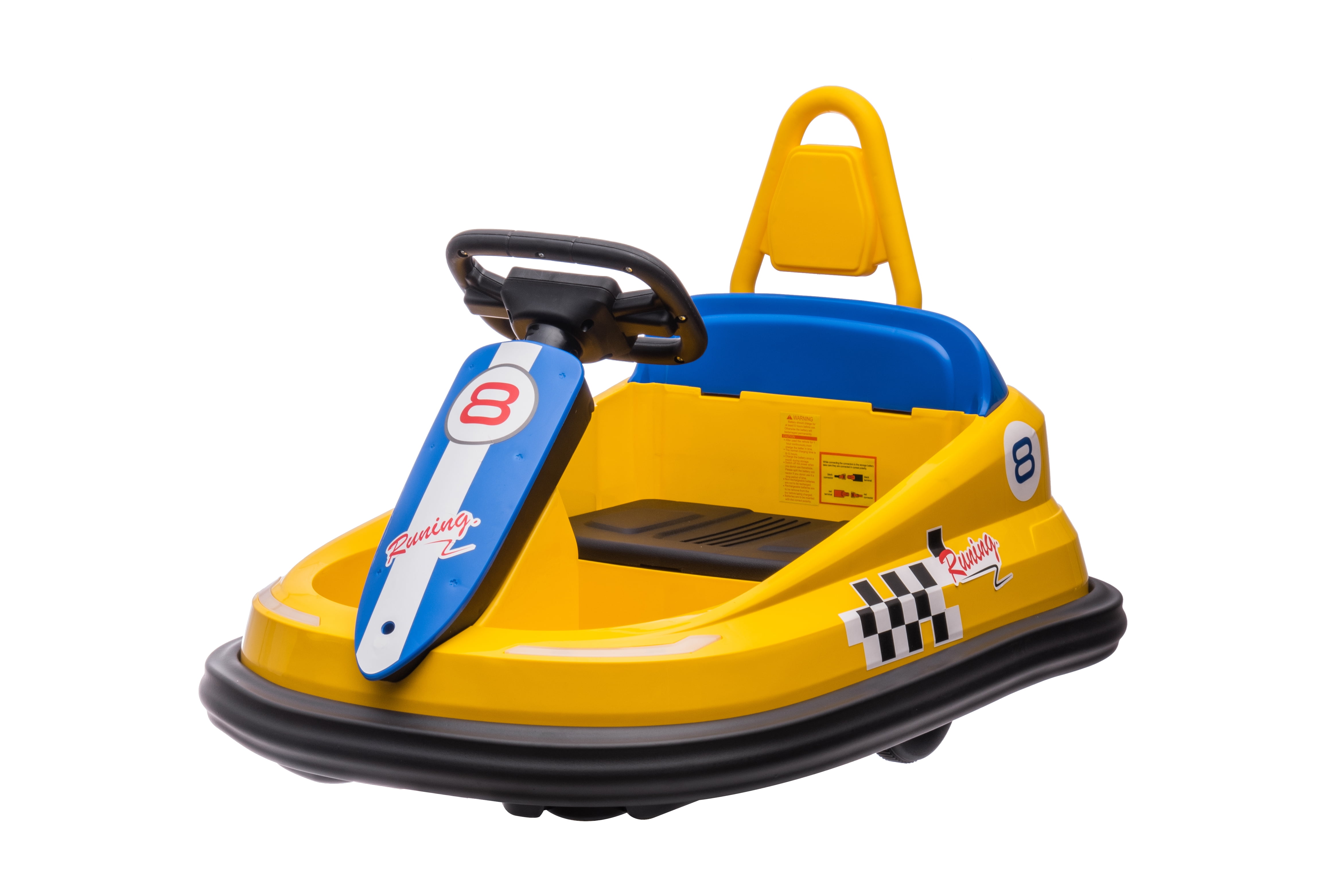 Flybar 6V Bumper Car Toddler Ride-On – 360° Spin & LED Lights