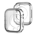 thumbnail image 1 of Bumper Case for Apple Watch Series 9/8/7 45mm, Electroplated Ultra Thin PC Shockproof Frame Case Plating Cover Lightweight Bumper with Screen Protector for iWatch Series 9/8/7 45mm, Clear, 1 of 6