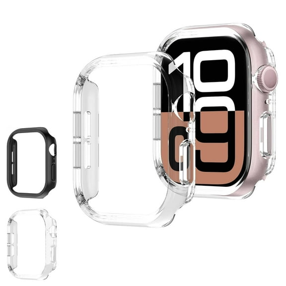 Bumper Case Compatible with Apple Watch Series 10 42mm, Hard PC Protective Cover Frame for iWatch Accessories 42mm (Clear)