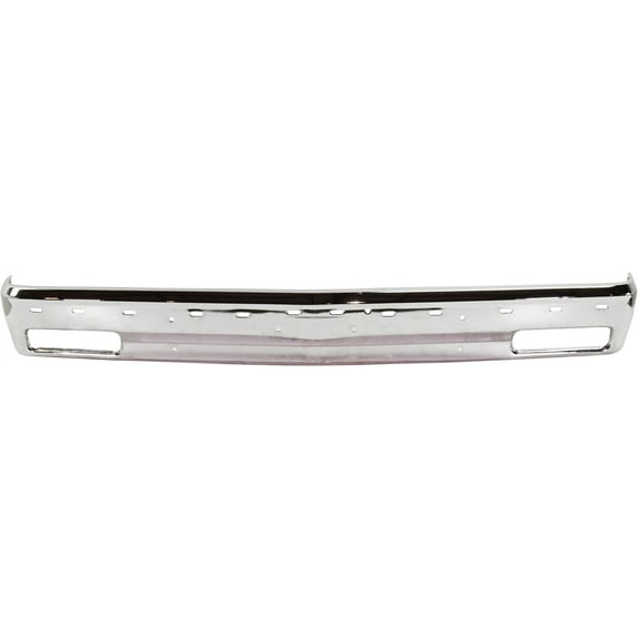 Bumper Compatible with CHEVROLET S10 BLAZER 1983-1994/S10 PICKUP 1982-1993 Chrome with Molding Holes