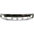 thumbnail image 1 of Bumper Compatible with CHEVROLET SILVERADO 1500 2014-2015 Chrome with Impact Bar Skid Plate with PAS and Fog Light Holes, 1 of 5