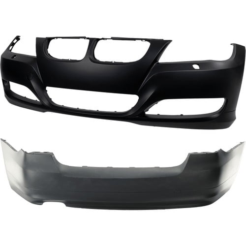 Bumper Cover Facias Set of 2 For 2009-2011 BMW 323i 328i Sedan Front and Rear