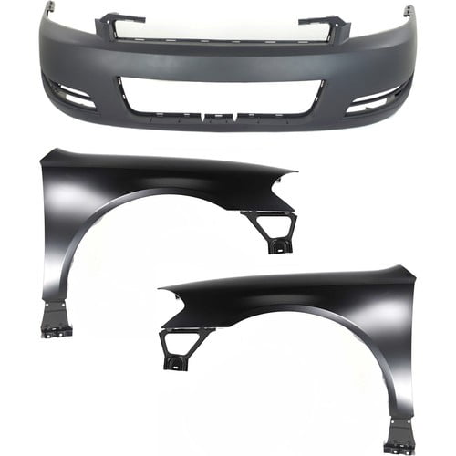 Bumper Cover Fender For 2006-2013 Chevrolet Impala Set of 3 Front