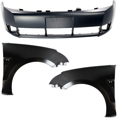 Bumper Cover Fender For 2008-2011 Ford Focus Set of 3 Front
