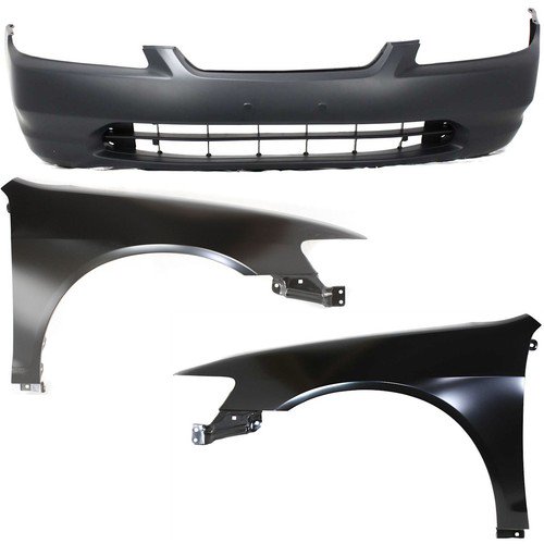 Bumper Cover Fender Kit For 1998-2000 Honda Accord Front Coupe