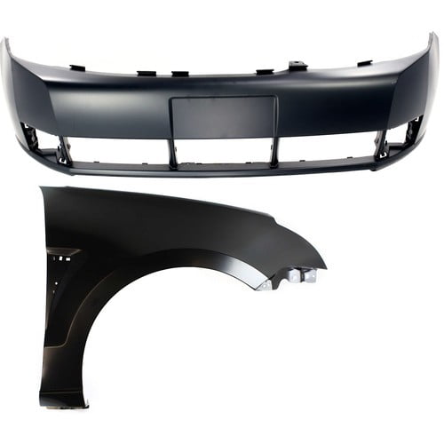 Bumper Cover Fender Kit For 2008-2011 Ford Focus Front Sedan