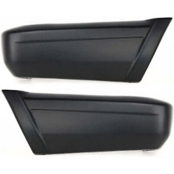 Bumper End Caps Set - Primed Plastic Replacement Parts - Set of 2