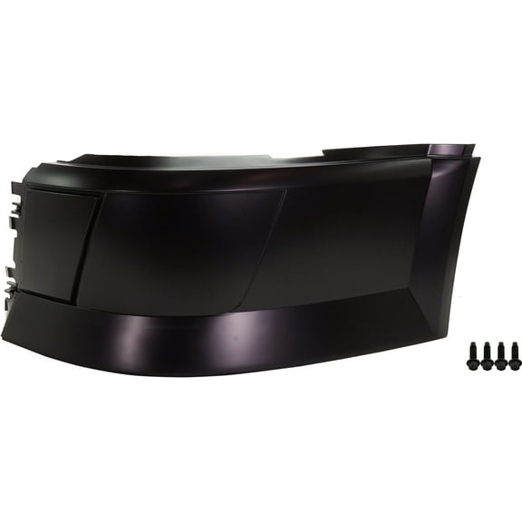 Bumper End Compatible With 2004 Volvo VN 2004-2014 VNL Front, Left Driver Plastic Painted Black