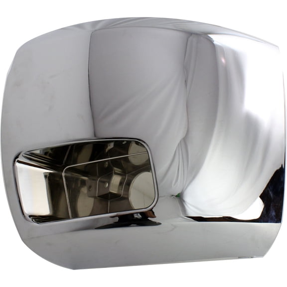 Bumper End Compatible With 2007-2010 Chevrolet Silverado 2500 HD 3500 Front, Left Driver Plastic Chrome