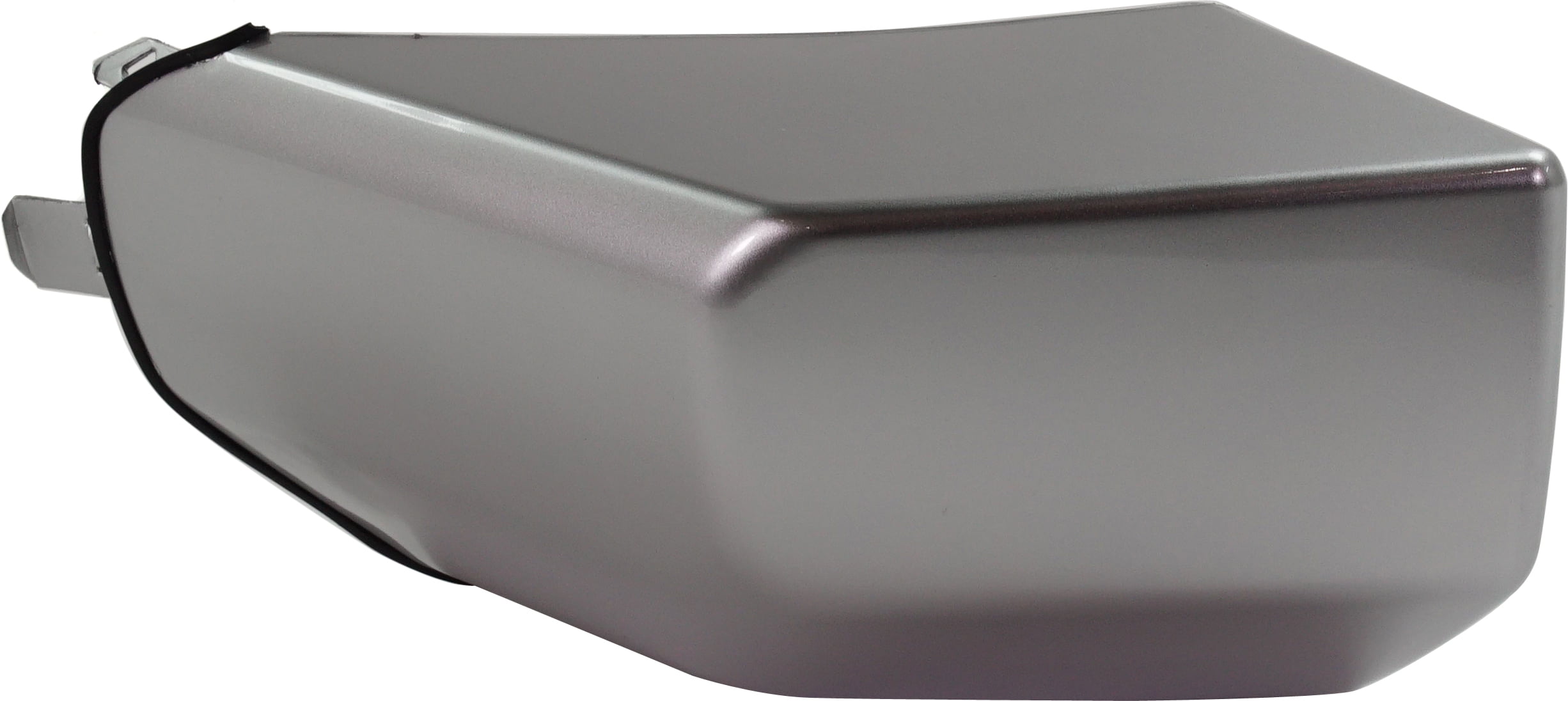 Bumper End Compatible With 2007-2014 Toyota FJ Cruiser Front, Left Driver Plastic Painted Silver