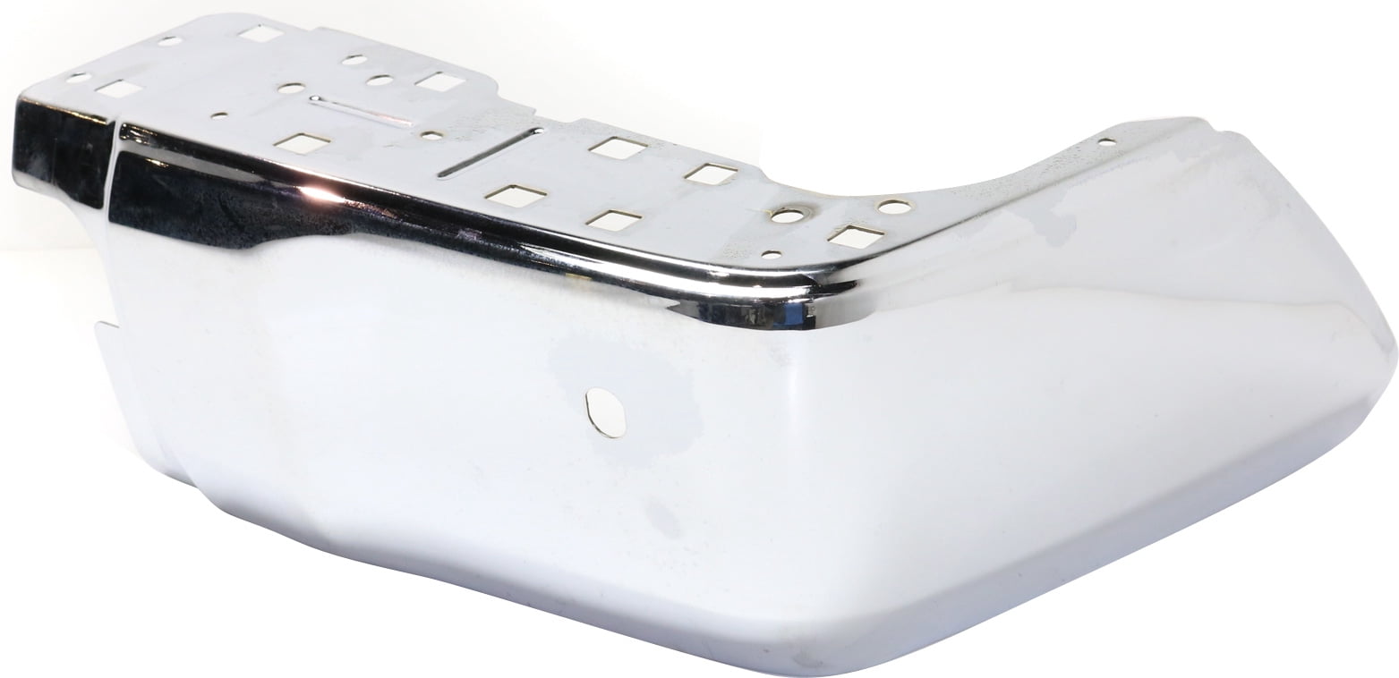 Bumper End Compatible With 2014-2021 Toyota Tundra Rear, Right Passenger Steel Chrome