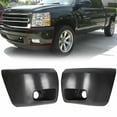 thumbnail image 1 of Bumper End Extension Caps Set Primed For 2007-2013 Chevy Silverado 1500 Fog Light Holes Front, 1 of 12