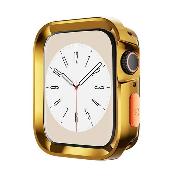 Bumper Frame Case for Apple Watch Series 6/5/4/SE 44mm, Thin Soft TPU Shockproof Edge Gradient Cover Bumper Protective Case for iWatch Series 6/5/4/SE 44mm (No Screen Protector) , Brightgold
