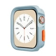 thumbnail image 1 of Bumper Frame Case for Apple Watch Series 6/5/4/SE 44mm, Thin Soft TPU Shockproof Edge Gradient Cover Bumper Protective Case for iWatch Series 6/5/4/SE 44mm (No Screen Protector) , Skyblue, 1 of 6