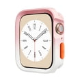thumbnail image 1 of Bumper Frame Case for Apple Watch Series 9/8/7 45mm, Thin Soft TPU Shockproof Edge Gradient Cover Bumper Protective Case for iWatch Series 9/8/7 45mm (No Screen Protector) , Pinkwhite, 1 of 6