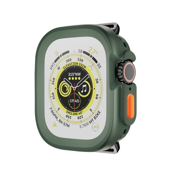 Bumper Frame Case for Apple Watch Ultra 2/1 49mm, Thin Soft TPU Shockproof Edge Gradient Cover Bumper Protective Case for iWatch Ultra 2/1 49mm (No Screen Protector) , Green