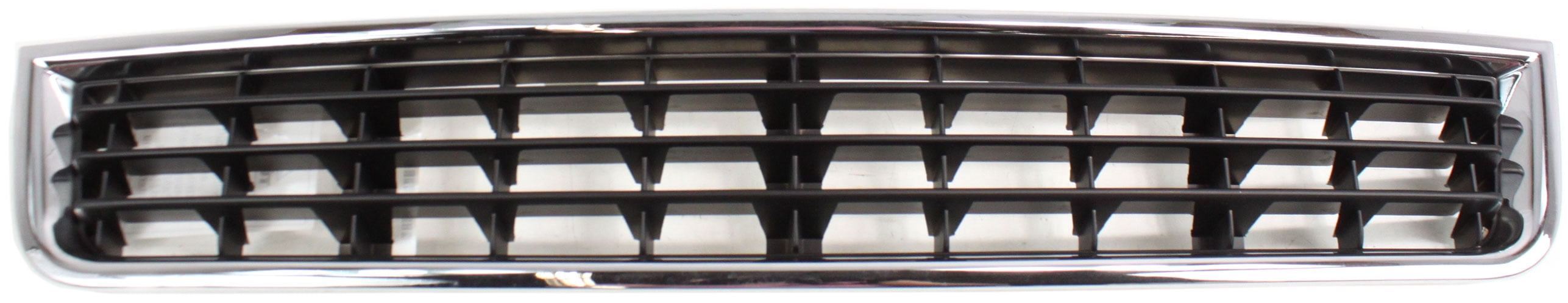 Bumper Grille Compatible With 2002-2005 Audi A4 Quattro Front, Center Chrome Shell w/ Black Insert