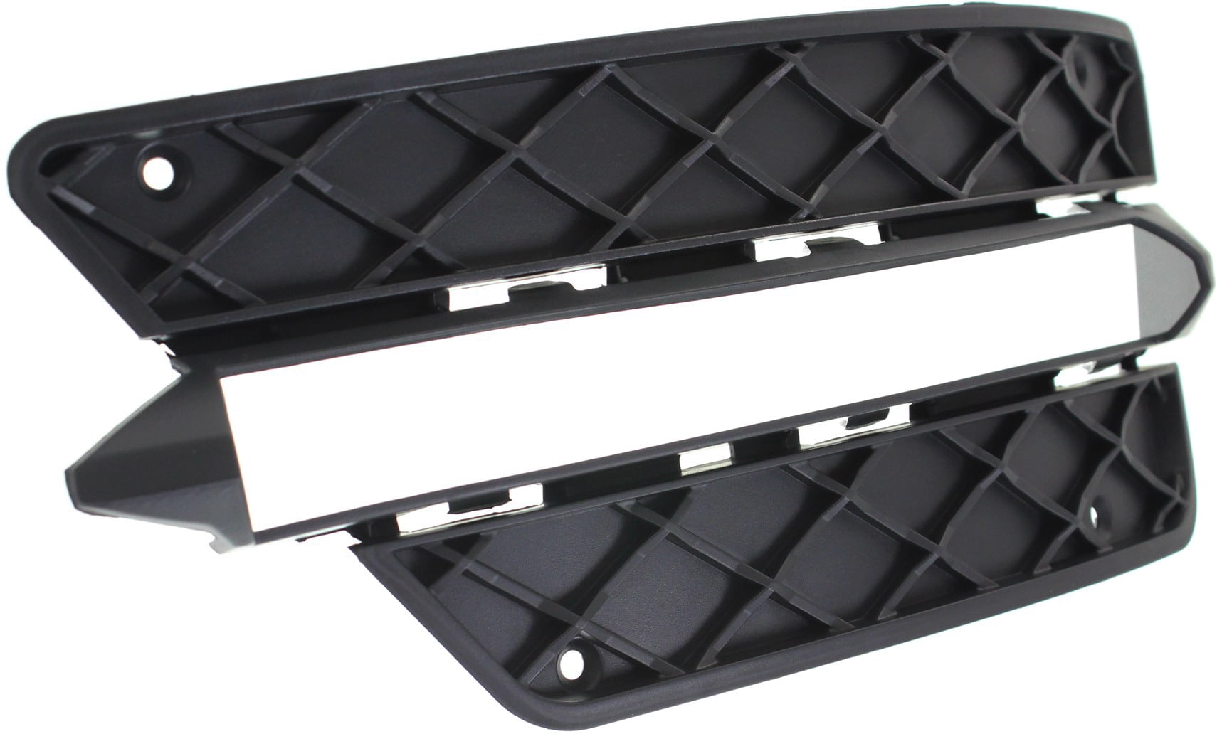 Bumper Grille Compatible With 2012-2015 Mercedes Benz C250 2012-2014 C300 Front, Right Passenger Side, Outer Textured Black