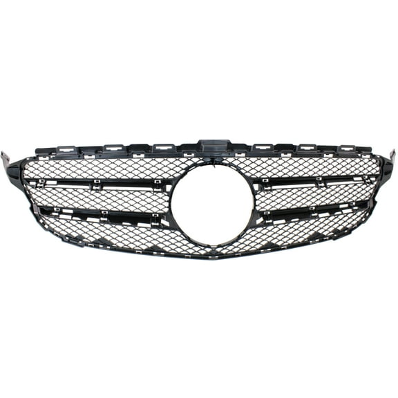 Bumper Grille Compatible With 2015-2020 Mercedes Benz C300 2015 C400 Front Textured Black