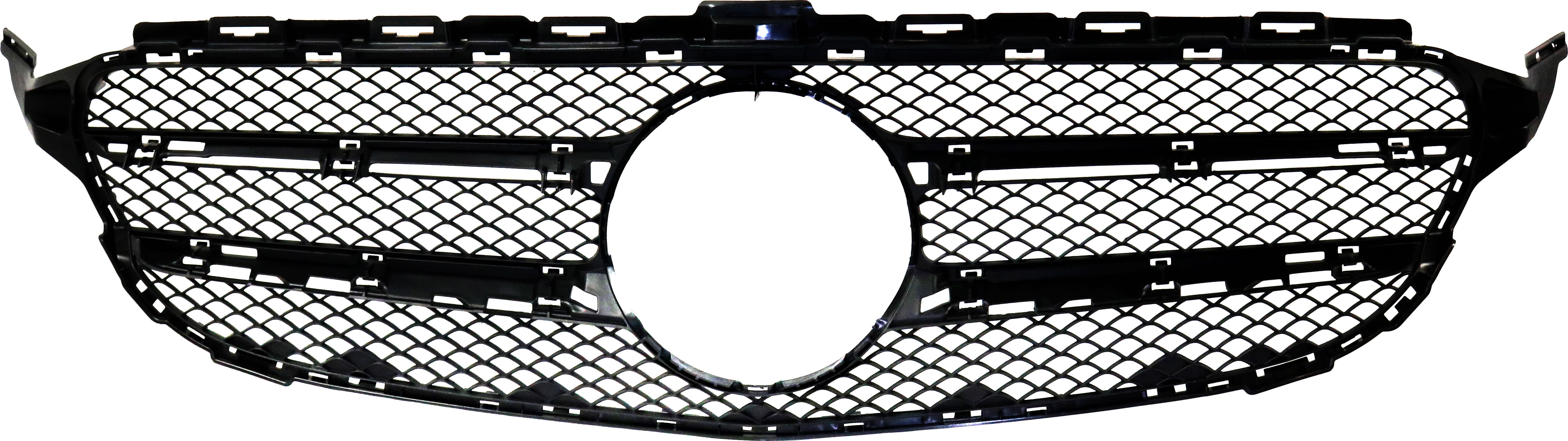 Bumper Grille Compatible With 2015-2020 Mercedes Benz C300 2015 C400 Front Textured Black