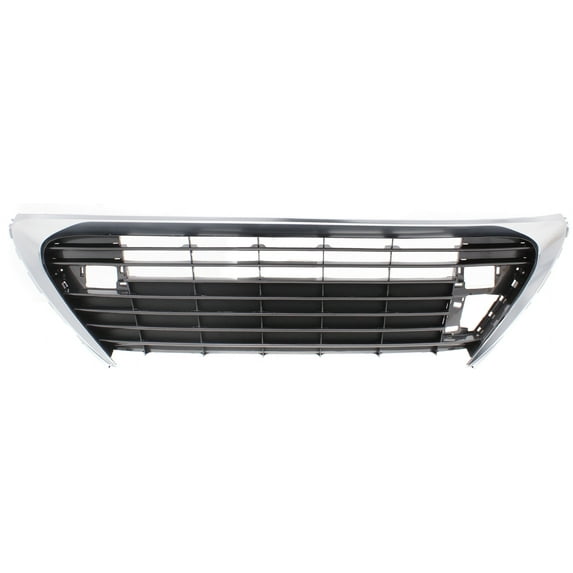 Bumper Grille Compatible With 2016-2018 Lexus ES300h ES350 Front Black Shell w/ Gray Insert
