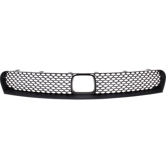 Bumper Grille Compatible with DODGE CHARGER 2015-2017 Center Textured Black with Hood Scoop and ACC - CAPA Certified