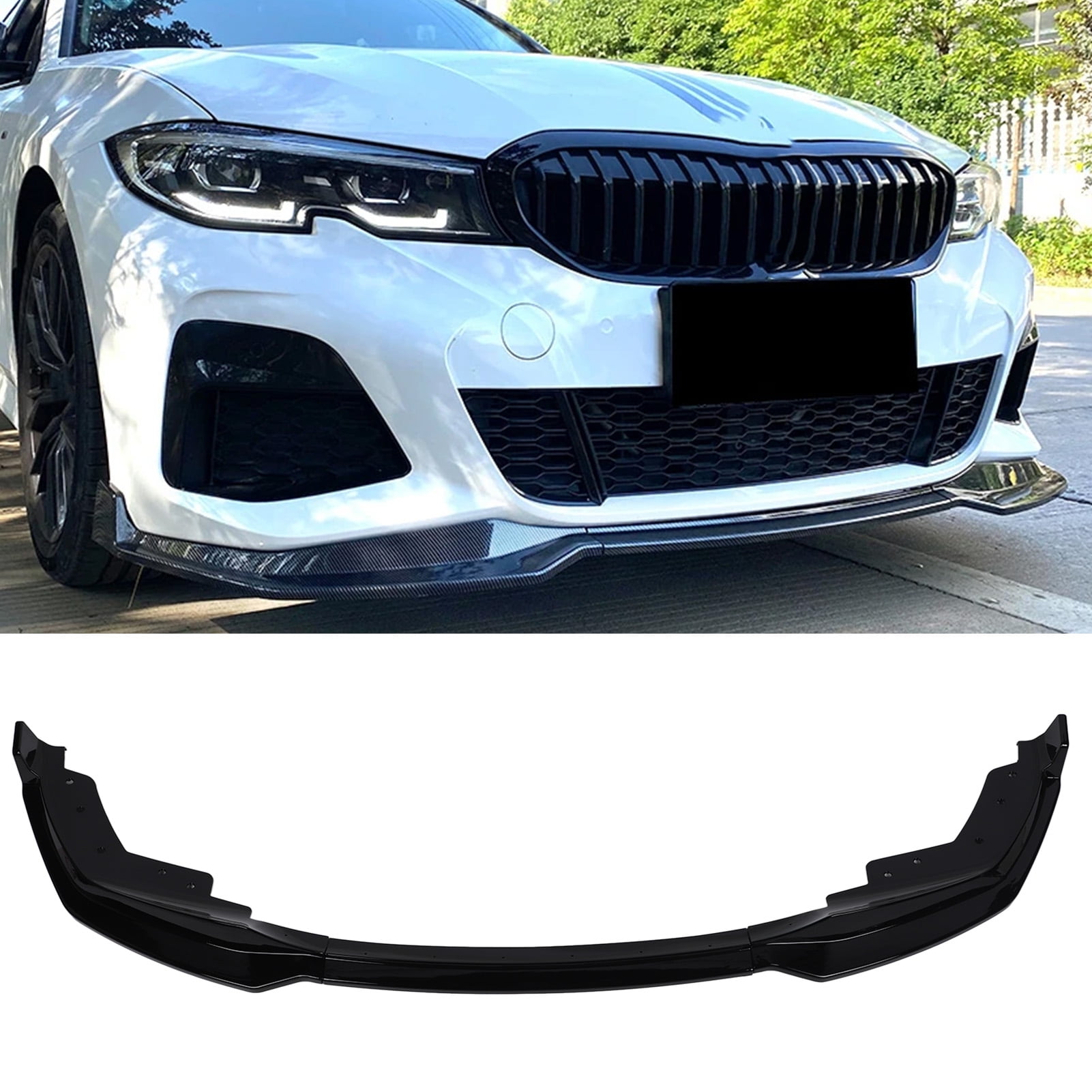Bumper Lip Spoiler, High Toughness 3PCS Easy To Install Impact