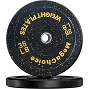 Bumper Plate Set,Rubber Bumper Weight Plate,High Bounce Bumper Weight Plate for Strength Training Weightlifting and Bodybuilding,2x10LBS/2x15LBS/2x25LBS/2x35LBS/2x45LBS