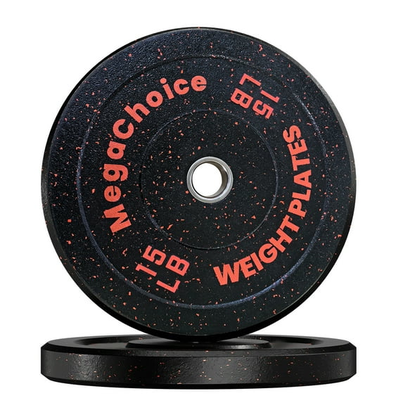 Bumper Plates,2 inch Rubber Weight Plates,15LB 25LB 35LB 45LB 100LB 160LB 300LB Plates For Weight Lifting Strength Training Home Gym (Single, Pair & Set)