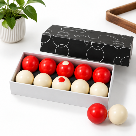 Bumper Pool Balls Set, 10 Regulation Size 2-1/8" with 2 Replacement Balls