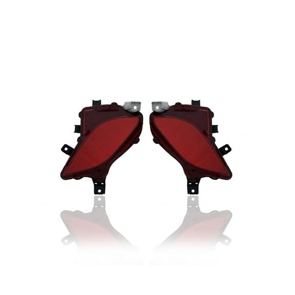 Bumper Reflector - Compatible/Replacement for '20-22 Toyota Highlander/Hybrid - Rear - Pair, Left Driver + Right Passenger Set - 814800E060, 814900E060