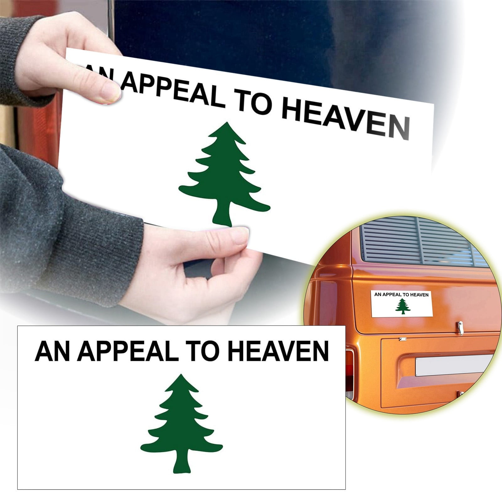 Bumper Sticker Freedom Tree Call To White Flag Rectangular Bumper For