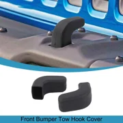 Bumper Tow Hook Covers Fit for Jeep Wrangler JK, JL,Gladiator JT 2007-2022 Black