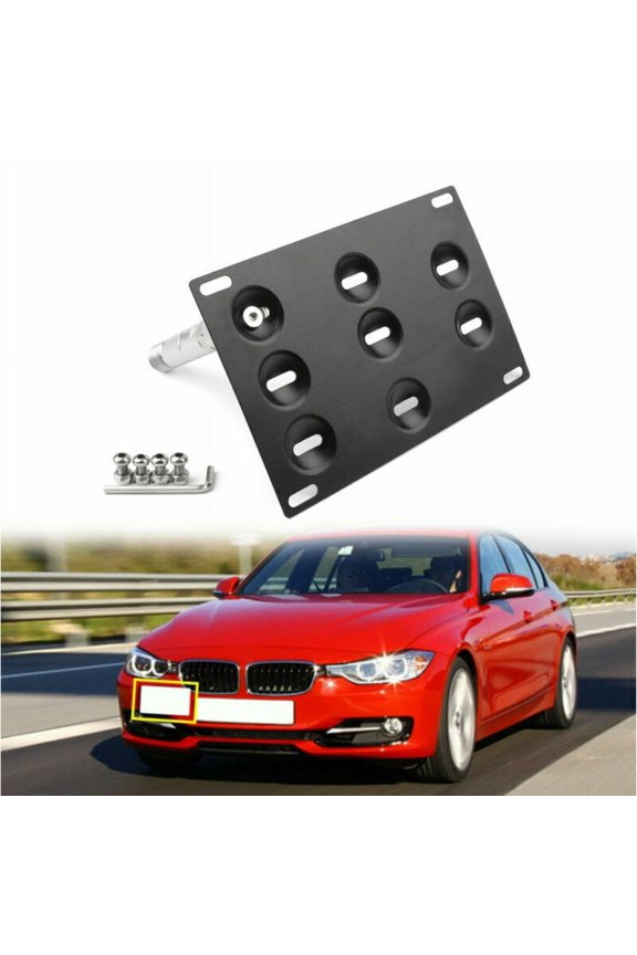 Bumper Tow Hook License Plate Mount Bracket Fits BMW F30 F32 F10 3/4/5 SERIES UA